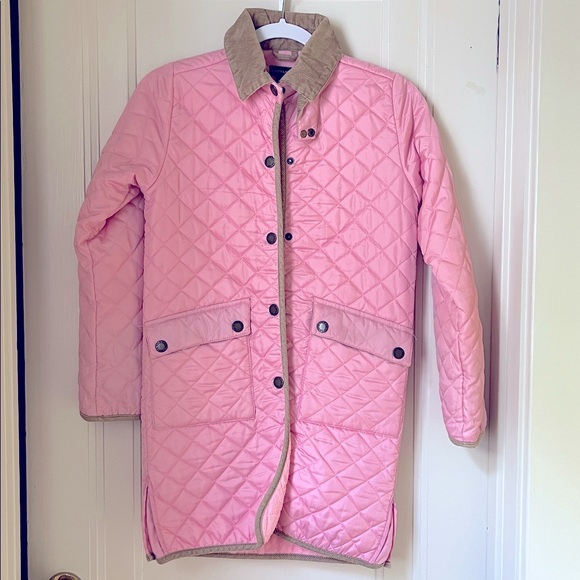 Ralph Lauren Barn Jacket Pink Quilted  Coat Girls Size M - Picture 1 of 10